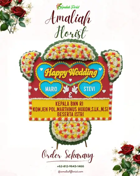 Papan Bunga Pernikahan Pamong